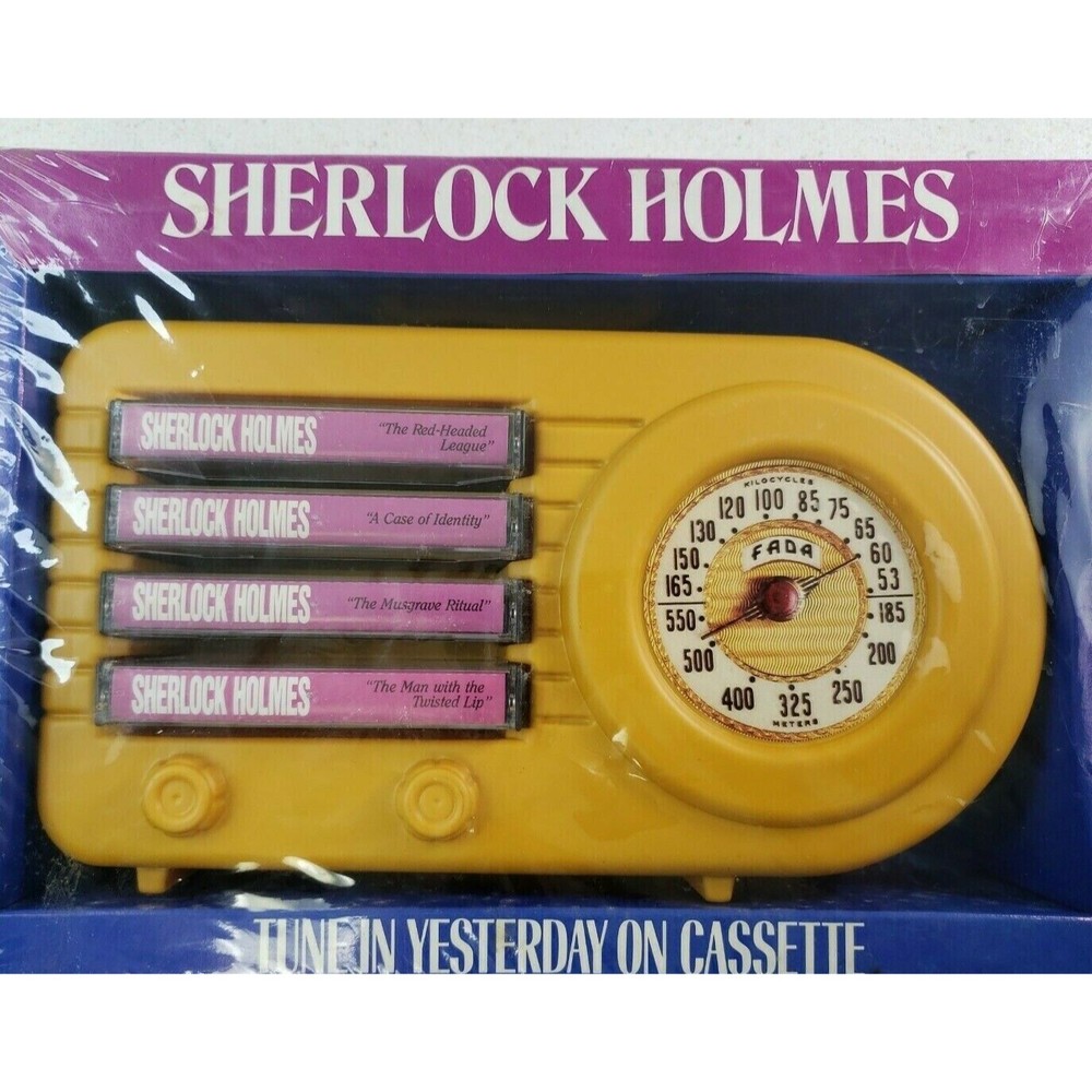 Sherlock Homes 1987  "Tune in Yesterday on Cassette" 4 CASSETTE Tapes D28